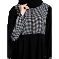Dual colored Designer abaya- Black-White Dual colored Designer abaya- Black-White